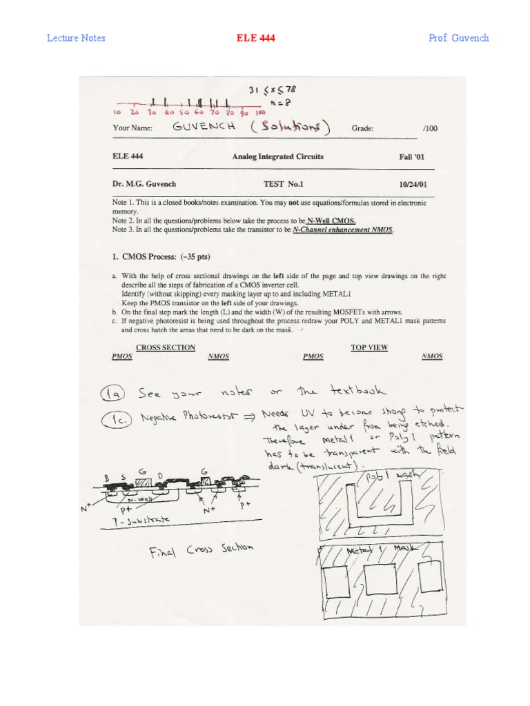ELE 444 Lecture Notes by Guvench | PDF