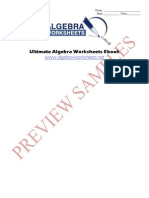 Ultimate Algebra Worksheets Ebook Preview No TOC