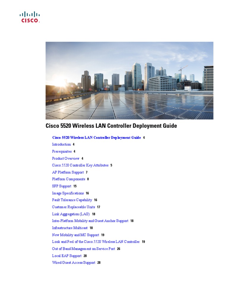 Cisco 5520 WLC Deployment Wireless Lan Network Switch