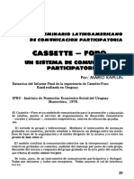 Artigo Cassette-Foro - Um Sistema de Comunicacion Participatoria