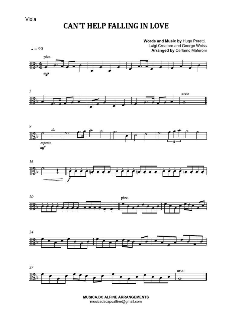 04 Can T Help Falling in Love String Quartet Listo 230 PDF