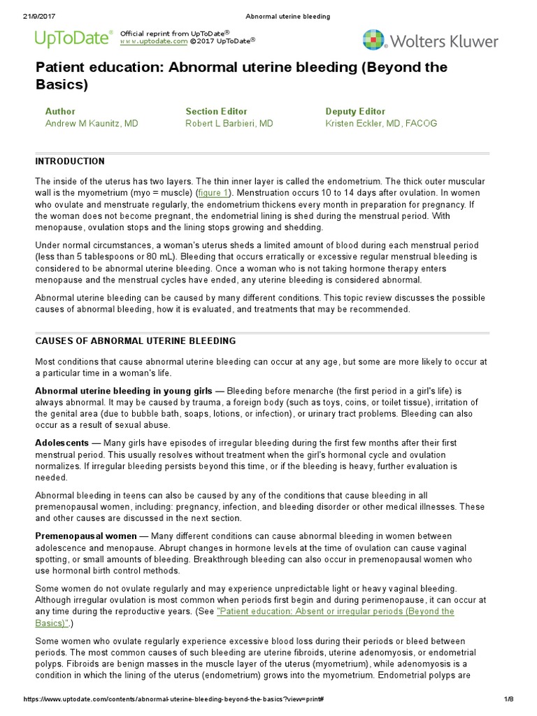 Postmenopausal bleeding thesis 07 picture