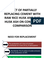 Effect of Partially Replacing Cement With Raw Rice