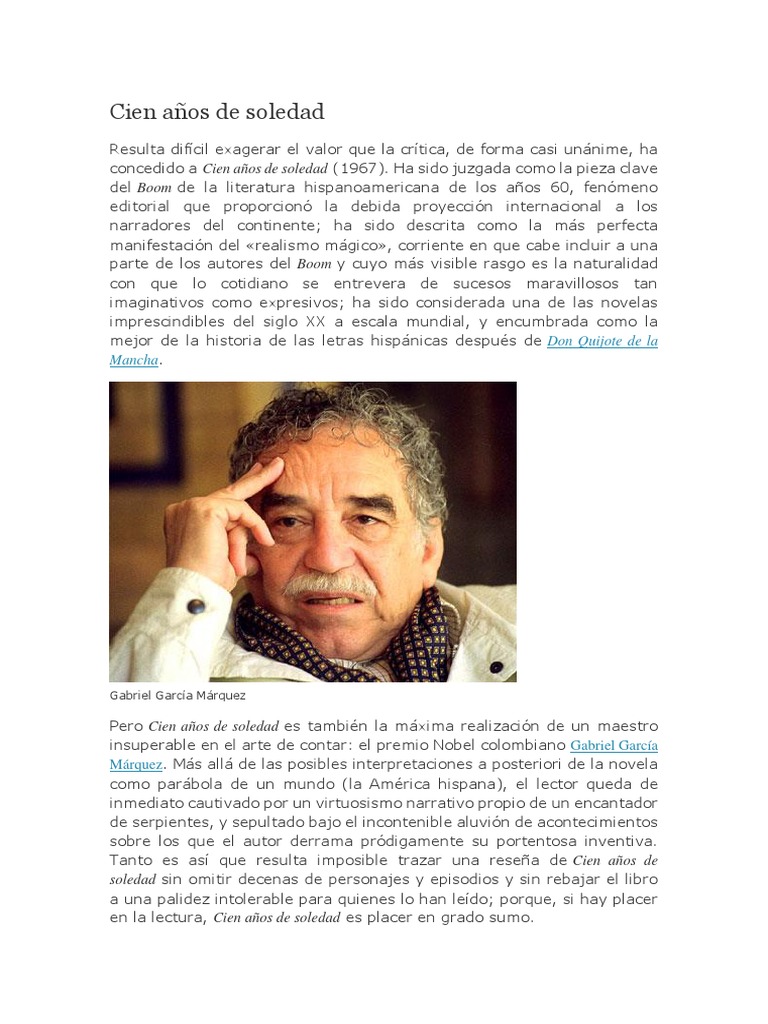 Cien Años de Soledad