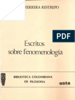 Escritos Sobre Fenomenología Daniel Herrera Restrepo.