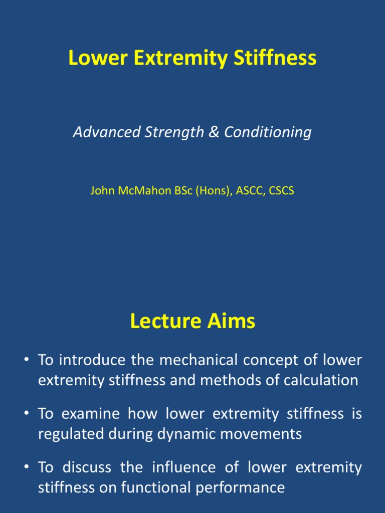 Lower Extremity Stiffness Advanced Strength & Conditioning PDF