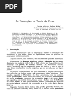 As presunçoes na teoria da prova - Carlos Alberto Dabus