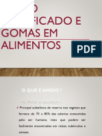 Amido modificado e gomas em alimentos