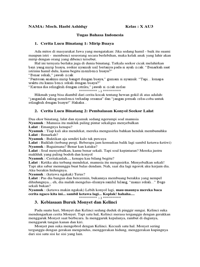 Contoh Teks Anekdot Contoh Teks Anekdot