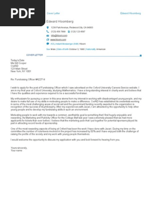 278 Europass CV Template Cover Letter