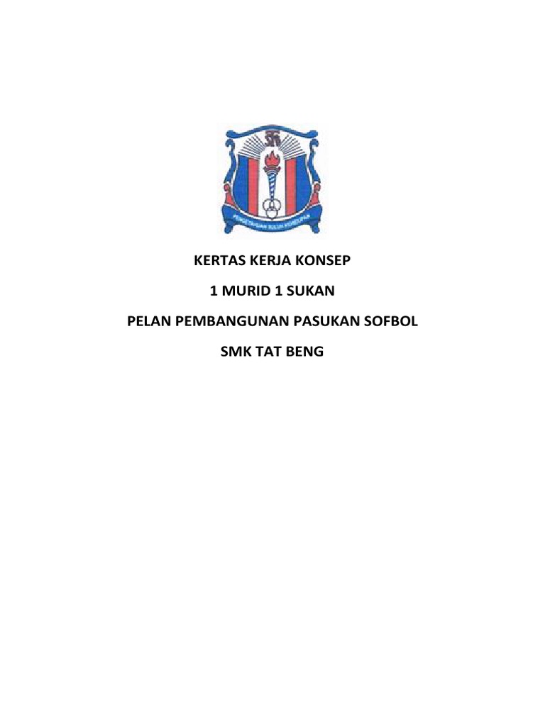 Kertas Kerja Program Pembangunan Sofbol Smk Tat Beng Pdf