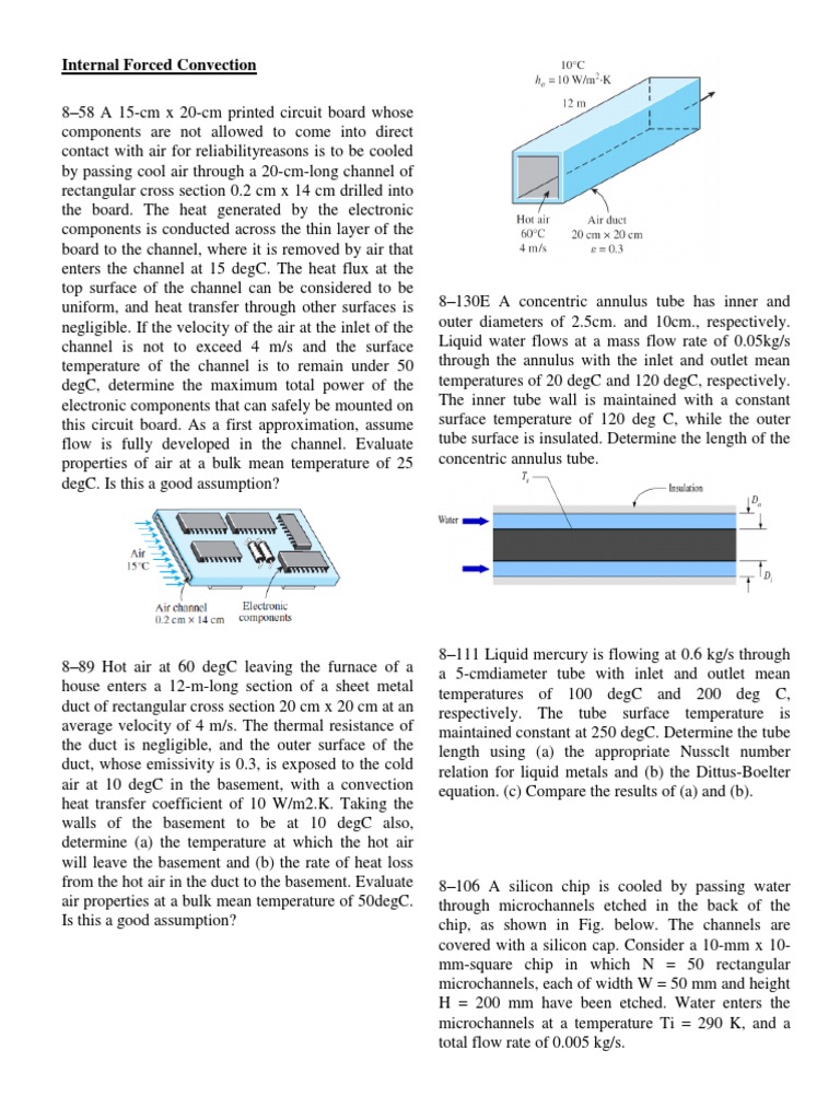 Internal Forced Convection Analysis | PDF | Heat Transfer | Mechanical ...