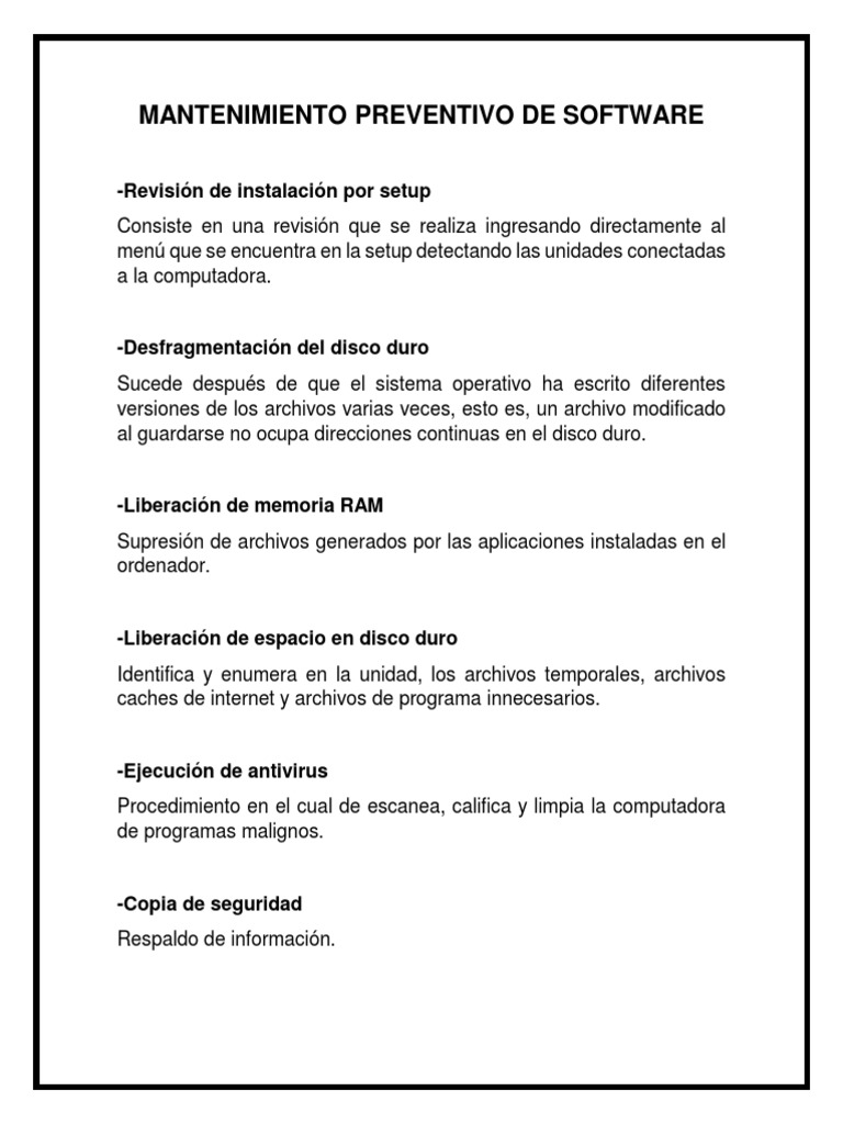 Mantenimiento Preventivo de Software | PDF
