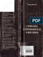 O Controle Judicial de Constitucionalidade Das Leis No Direito Comparado - Mauro Cappelletti