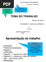 Modelo Apresentação TCC SER