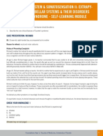 Week 42 Motor System & Somatosensation Ii: Extrapy-Ramidal and Cerebellar Systems & Their Disorders Tics/Tourette'S Syndrome - Self-Learning Module