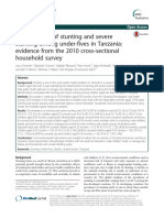 Determinants of Stunting and Severe Stunting Among Under-Fives in Tanzania Evidence From The 2010 Cross-Sectional Household Survey