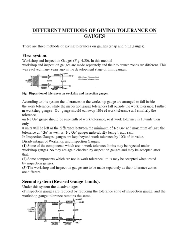 Gauge Tolerance Methods Explained | PDF | Engineering Tolerance