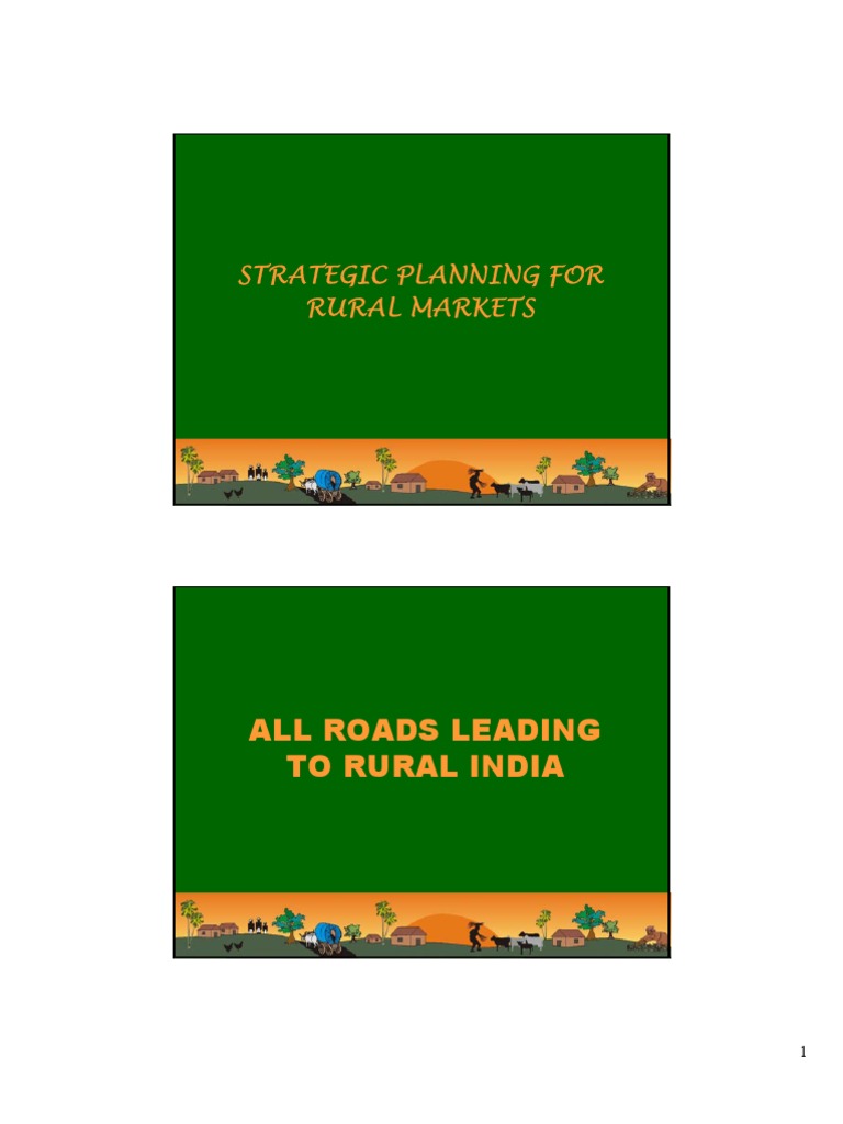Strategic Planning for Rural Markets | PDF