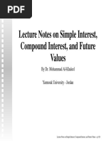 Lecture Notes-Interests and Future Values