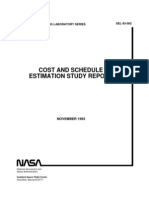 NASA SEL Cost and Schedule Estimation Study Report