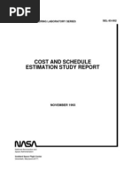 NASA SEL Cost and Schedule Estimation Study Report