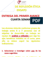 Pautas para El Primer Avance Trabajo de Reflexion Grupal