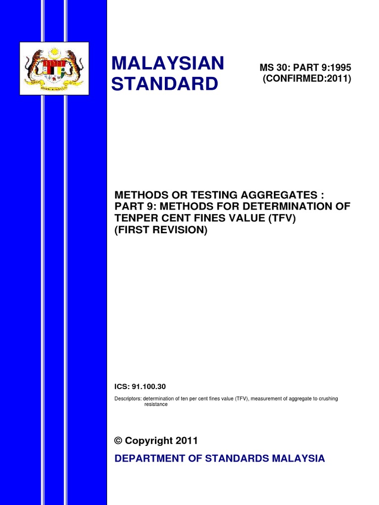 Ms 30 Part 9 1995 Confirmed 2011 Prepdf PDF | PDF | Standardization ...