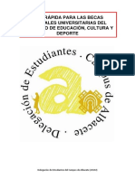 Guía Rápida para Las Becas Generales Universitarias Del Ministerio de Educación 2017-2018