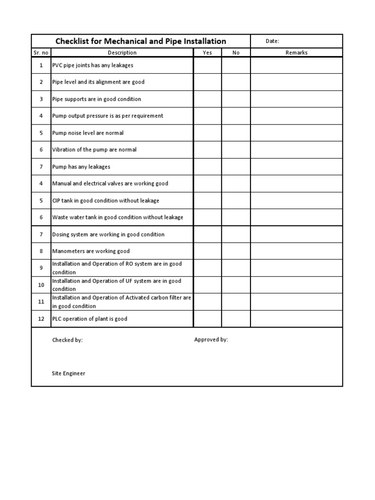 Preventive Maintenance Checklist | PDF
