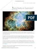 Was The Big Bang Really An Explosion