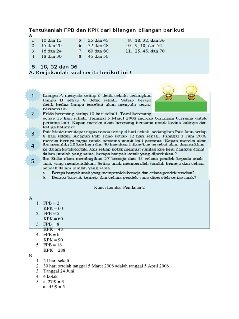 Kpk Dan Fpb Dari 24 Dan 36 Menggunakan Pohon Faktor Get Images