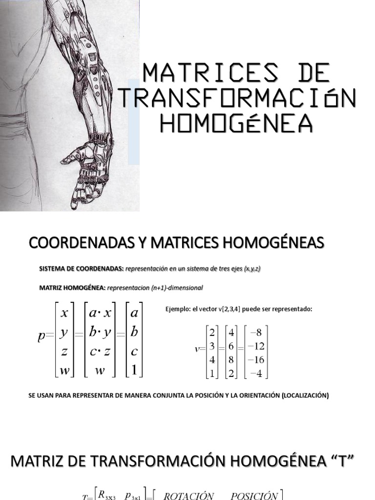 Matrices de Transformacion Homogenea | PDF