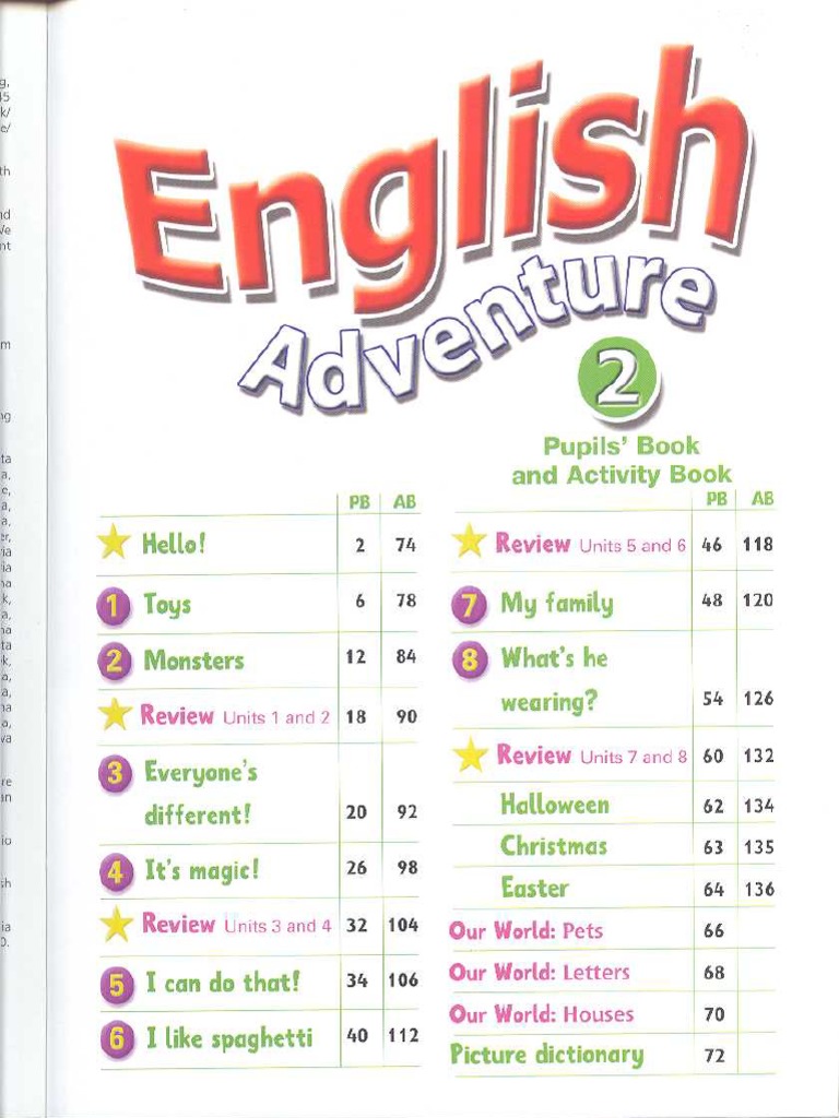 English Adventure 2-Pupils Book and Activity Book