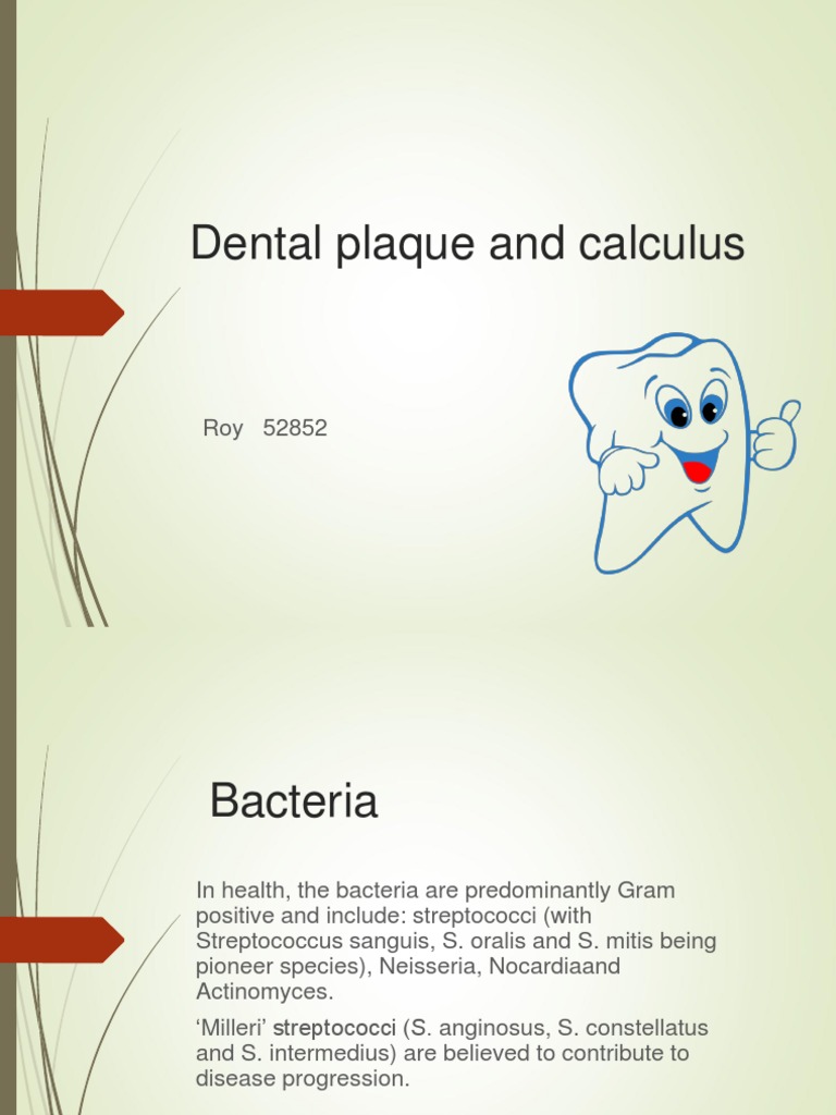 Dental Plaque and Calculus PDF Biofilm Bacteria
