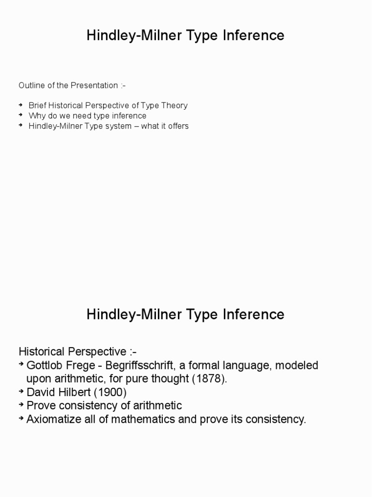 Hindley-Milner Type Inference Overview | PDF | Parameter (Computer ...