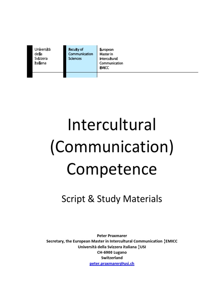 Intercultural Communication Competence Guide | PDF | Cross Cultural ...