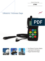 Ultrasonic Thickness Gage: Dual Element Corrosion Gaging Large Backlit LCD Display Rugged Handheld Design