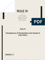 Rule Iv: by Alcaraz, Angela Dimaano, Klara Mae Feliciano, Patricia Ong, Kyle Andre'