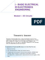 Eee1001 - Basic Electrical and Electronics Engineering: Module I - DC Circuits