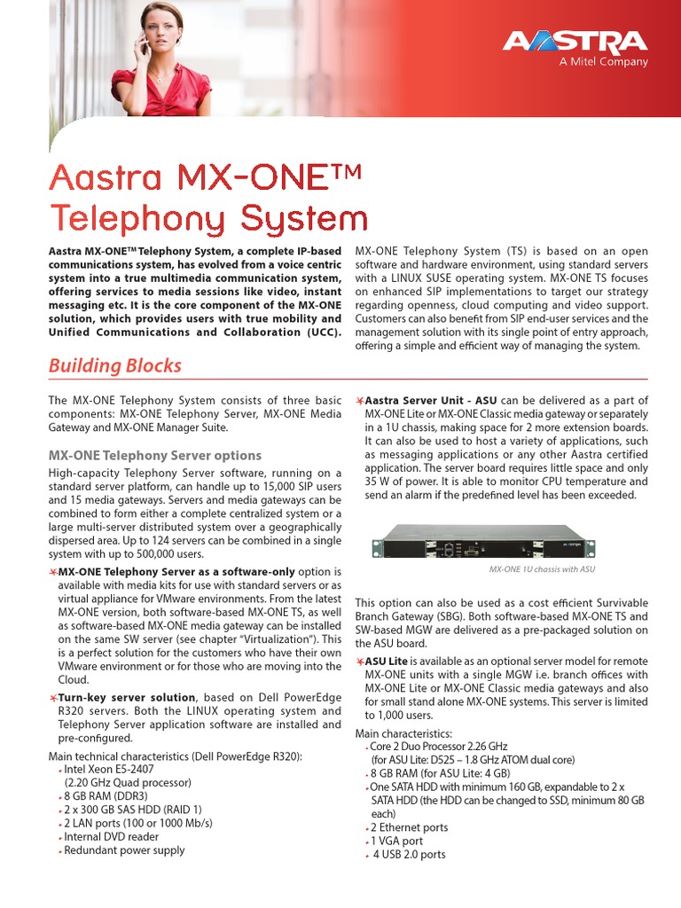 Aastra MX ONE Telephony System: Building Blocks | PDF | Session ...