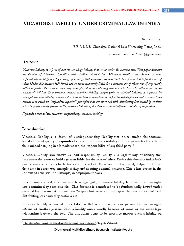 Vicarious liability case law examples picture