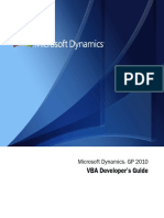 VBA Developer's Guide: Microsoft Dynamics GP 2010