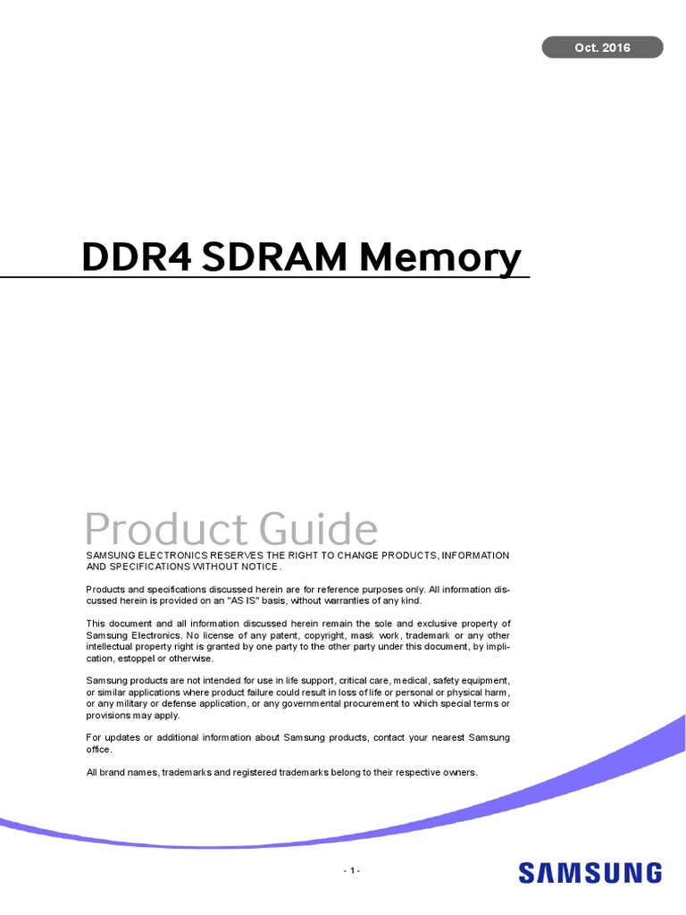 DDR4 Product Guide Oct.16-0 | PDF | Digital Electronics | Electronic ...