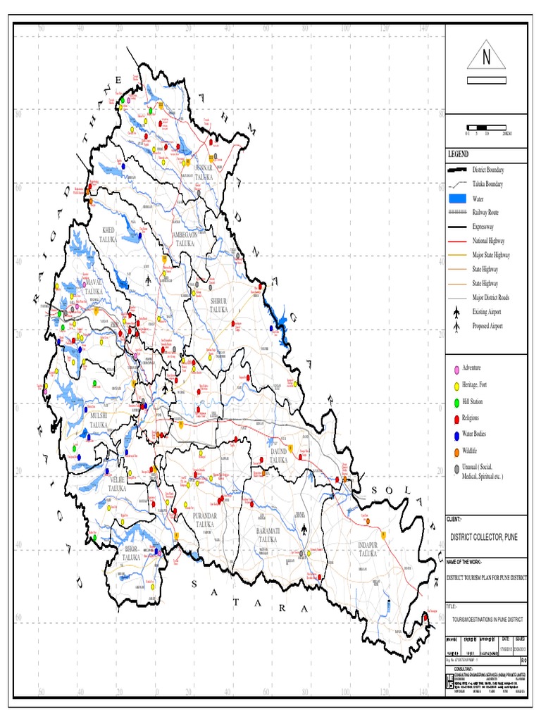 Pune District Taluka and Tourism Map | PDF | Nature | Leisure