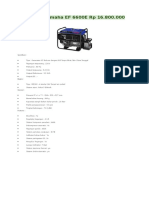 Generator Yamaha EF 6600E RP 16