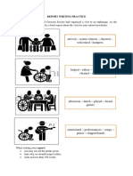 Arrived - Senior Citizens - Cheered - Welcomed - Hampers: Report Writing Practice