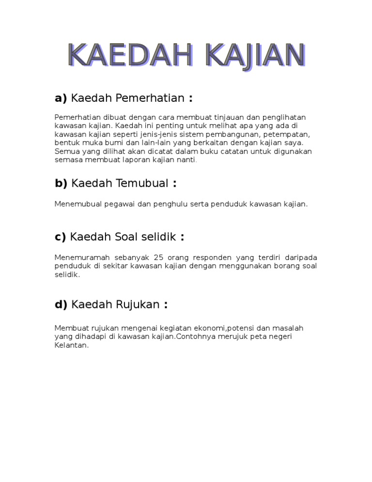 Contoh Kaedah Kajian Sejarah Buku Teks Kaedah Kajian Kaedah Kajian