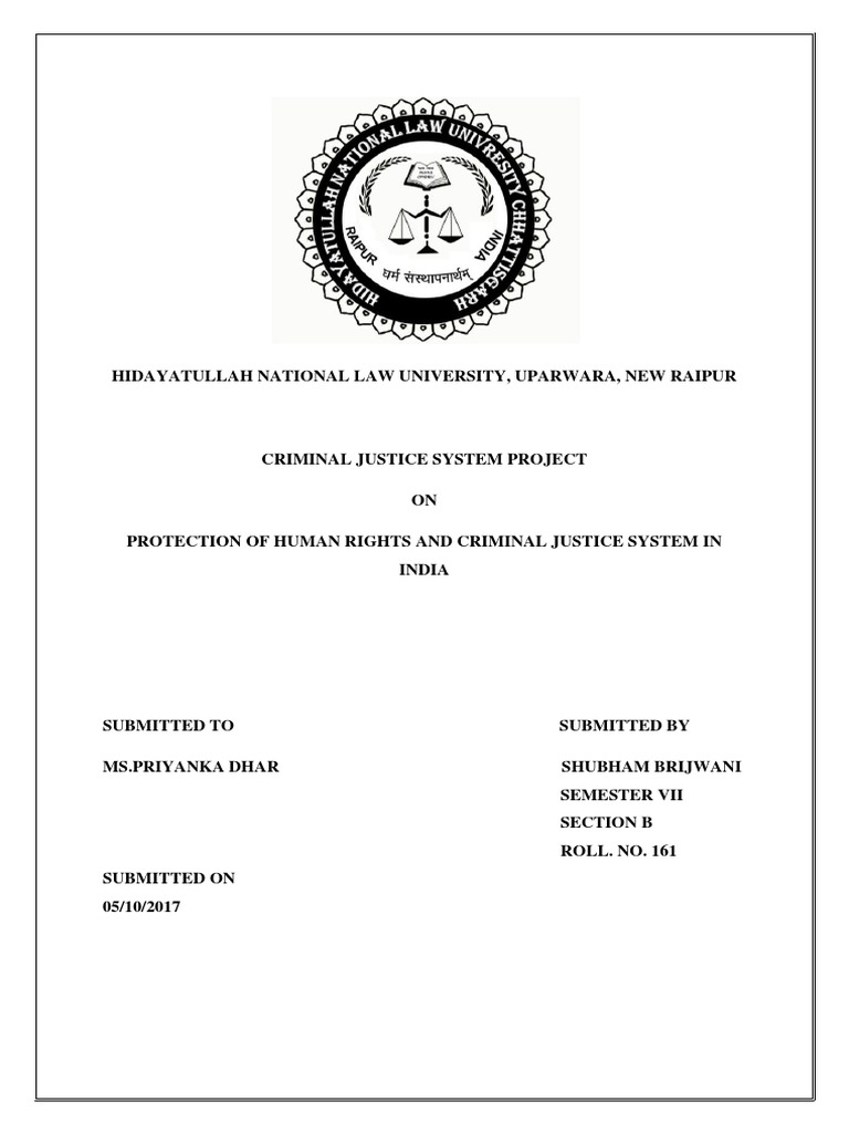 Protection of Human Rights and Criminal Justice System | PDF | Arrest ...