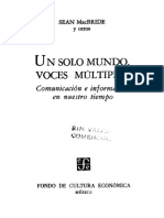 Informe Mcbride Un Solo Mundo Voces Multiples - Unesdoc - Unesco